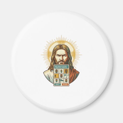 Jesus Endless Captcha Verification Traffic Lights Magnet