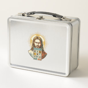 Jesus Endless Captcha Verification Traffic Lights Metal Lunch Box