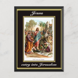 Jesus entry into Jerusalem Postcard