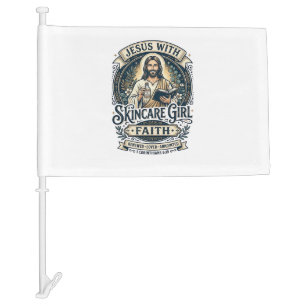 Jesus Esthetician Skincare Vintage Shirt Christian Car Flag