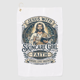 Jesus Esthetician Skincare Vintage Shirt Christian Golf Towel