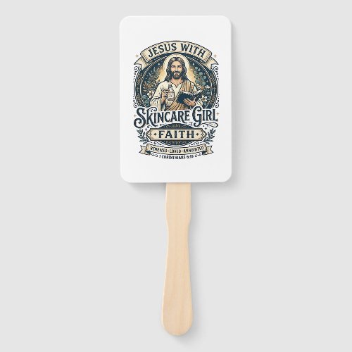 Jesus Esthetician Skincare Vintage Shirt Christian Hand Fan