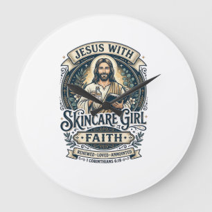 Jesus Esthetician Skincare Vintage Shirt Christian Large Clock