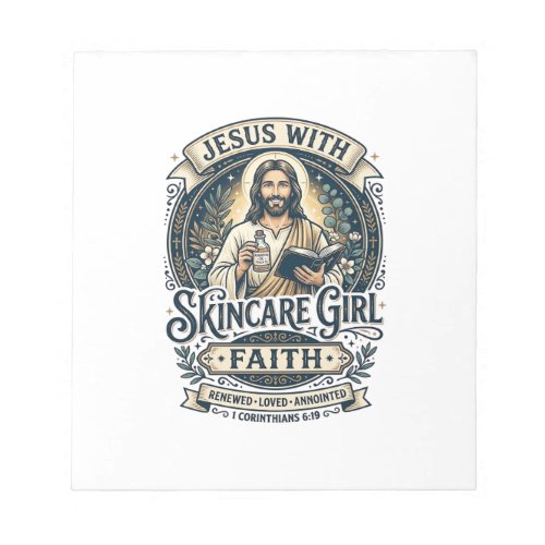 Jesus Esthetician Skincare Vintage Shirt Christian Notepad