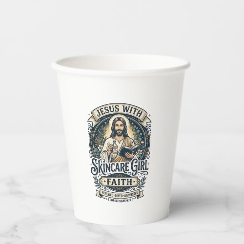 Jesus Esthetician Skincare Vintage Shirt Christian Paper Cups