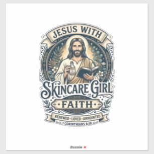 Jesus Esthetician Skincare Vintage Shirt Christian Sticker