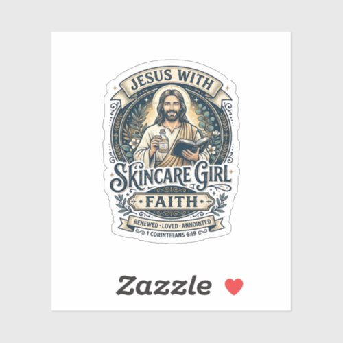 Jesus Esthetician Skincare Vintage Shirt Christian Sticker