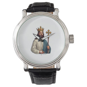 Jesus Eternal King Vintage Engraving Tee Watch