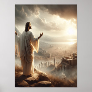 Jesus Eternal Light Shines Heaven's Gate Poster
