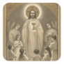 Jesus Eucharist Angels First Holy Communion Child Square Sticker