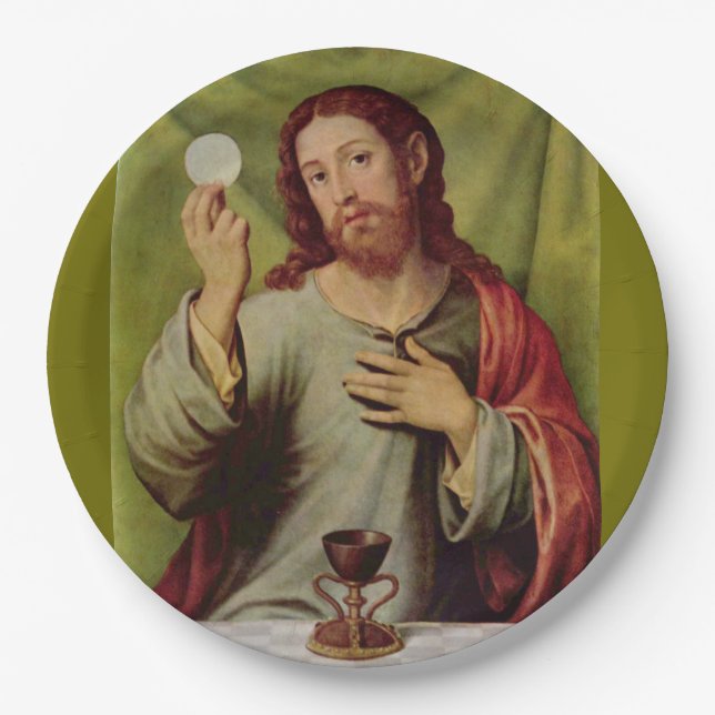 Jesus eucharist paper plate (Front)