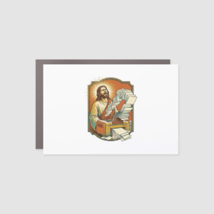 Jesus Excel Sheet Printing 50 Blank Pages Office H Car Magnet