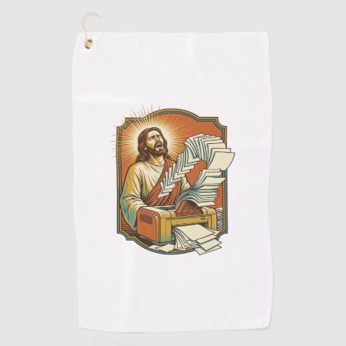 Jesus Excel Sheet Printing 50 Blank Pages Office H Golf Towel