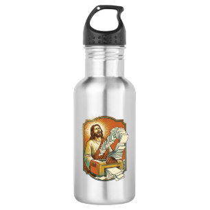 Jesus Excel Sheet Printing 50 Blank Pages Office H Stainless Steel Water Bottle