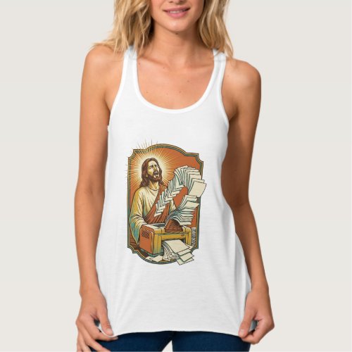 Jesus Excel Sheet Printing 50 Blank Pages Office H Tank Top