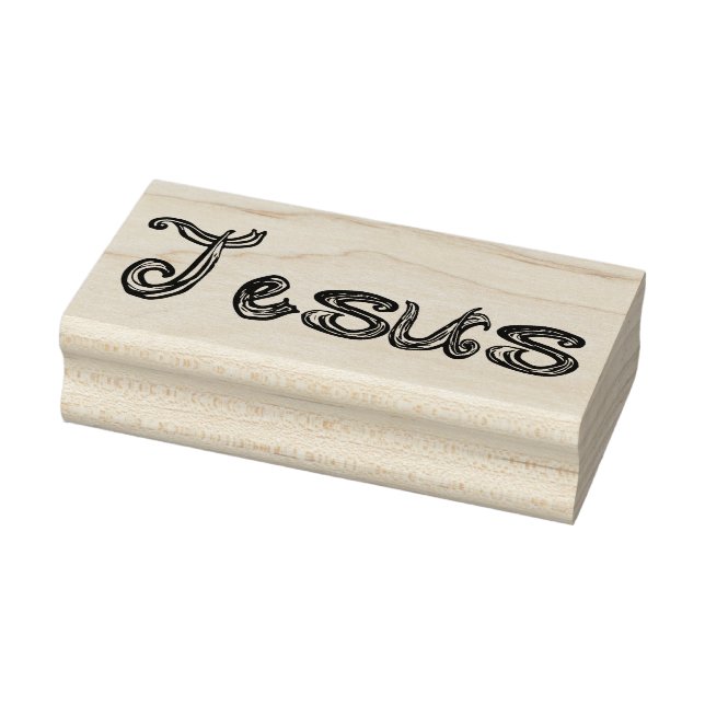 Jesus Fabric Font Letters Rubber Stamp (Stamp)