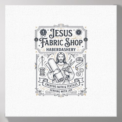 Jesus Fabric Shop Haberdashery Jesus Fabric Shop H Canvas Photo Tile