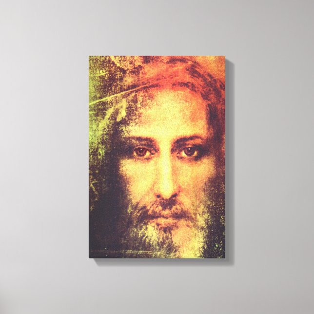 Jesus Face Canvas Print (Front)