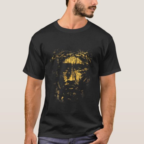 Jesus Face Crown Of Thorns Christian Gift Idea1631 T_Shirt