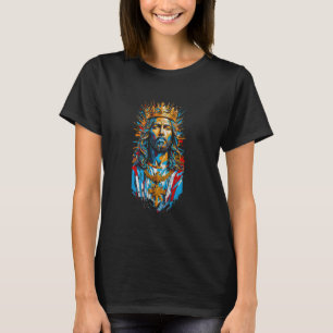 Jesús Face of Jesus Christ Crown of Thorns Catholi T-Shirt