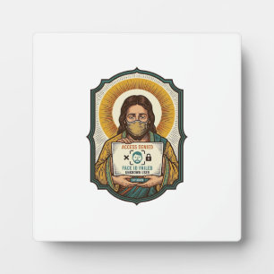Jesus Failed Face Unlock Mask Recognition Tech Pho Plaque