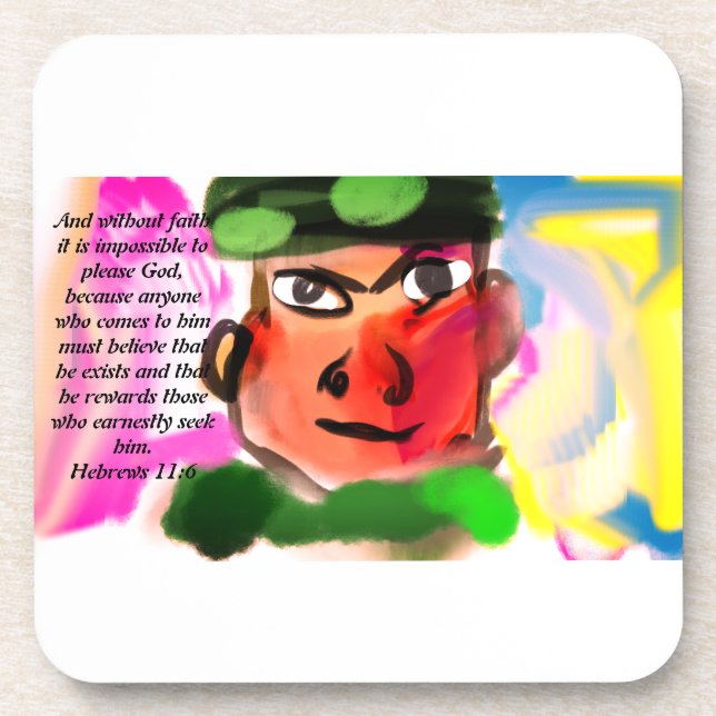 Jesus faith beverage coaster (Front)