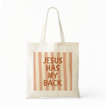 Jesus Faith Encouragement Neutral Stripe Lettering