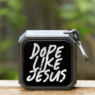 Jesus Faith Spiritual White Teal Bluetooth Speaker