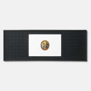 Jesus Fake ID Confiscated Angry Bouncer Club Party Bar Mat