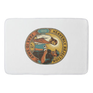 Jesus Fake ID Confiscated Angry Bouncer Club Party Bath Mat