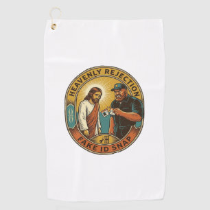 Jesus Fake ID Confiscated Angry Bouncer Club Party Golf Towel