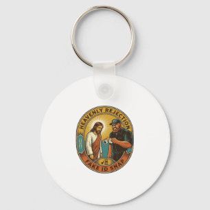 Jesus Fake ID Confiscated Angry Bouncer Club Party Keychain