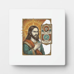 Jesus Fake Verified Checkmark Scam Troll Social Hu Plaque