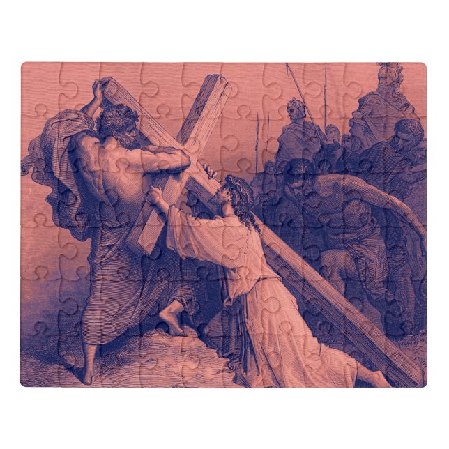 Jesus Falling Beneath the Cross | Bible Jigsaw Puzzle (Puzzle Horizontal)