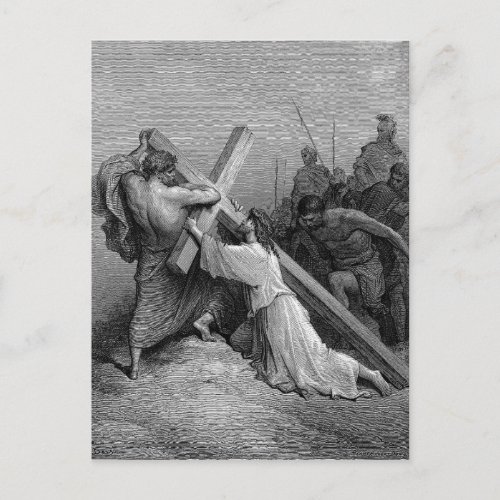 Jesus Falling BeneathThe Cross Postcard