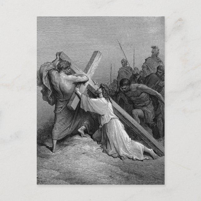 Jesus Falling BeneathThe Cross Postcard (Front)