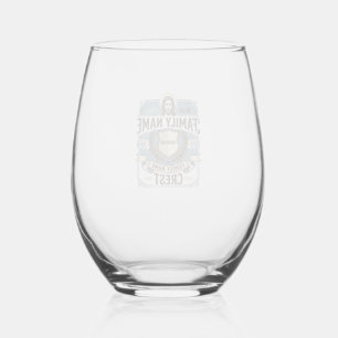 Jesus Family Name Crest Jesus Family Name Crest Ch Stemless Wine Glass