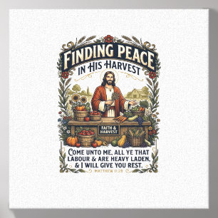 Jesus Farmers Market Handmade Food Graphic Tee Chr Canvas Photo Tile