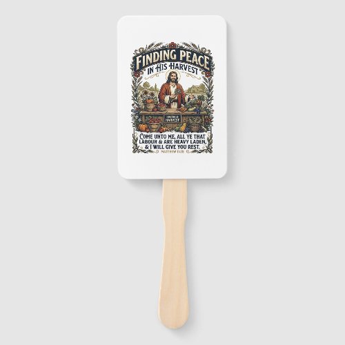 Jesus Farmers Market Handmade Food Graphic Tee Chr Hand Fan