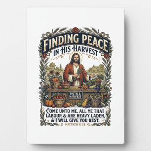 Jesus Farmers Market Handmade Food Graphic Tee Chr Plaque