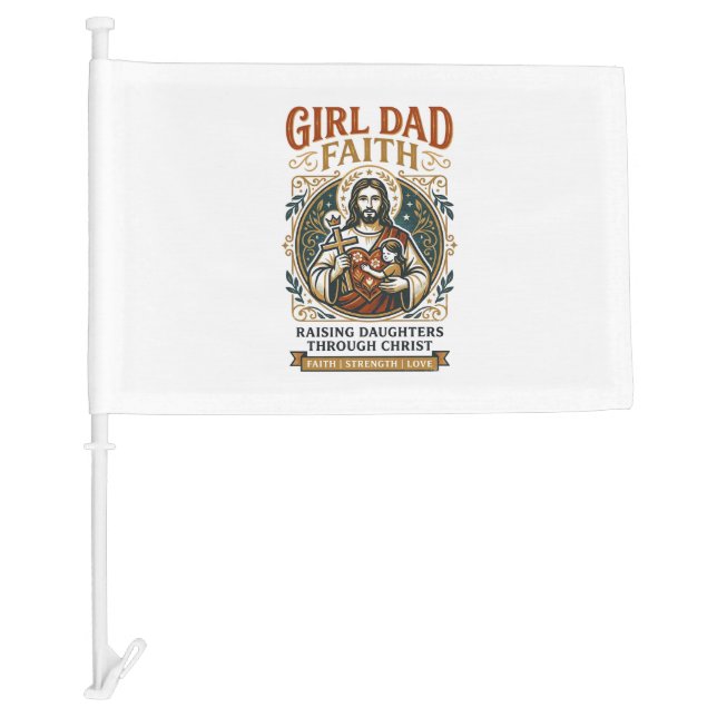 Jesus Fatherhood Micro Identities Graphic Tee Chri Car Flag (Front)