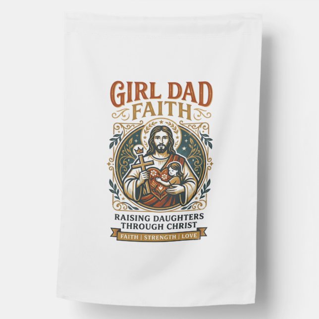 Jesus Fatherhood Micro Identities Graphic Tee Chri House Flag (Front)
