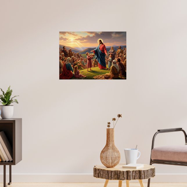 Jesus Feeding the People Poster (Living Room 3)