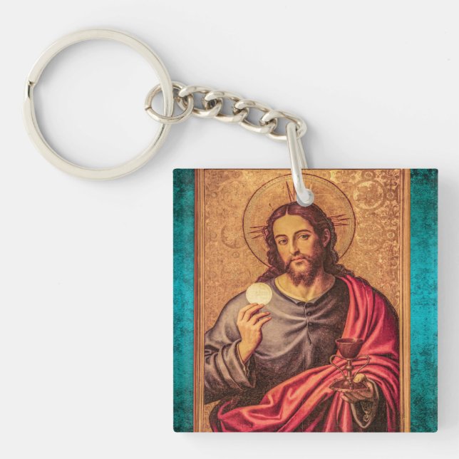Jesus Fine art vintage Keychain (Front)