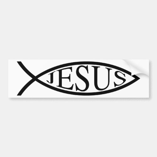 Jesus Fish Bumper Sticker