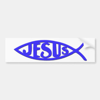 Jesus Fish (Bumper Sticker Blue)