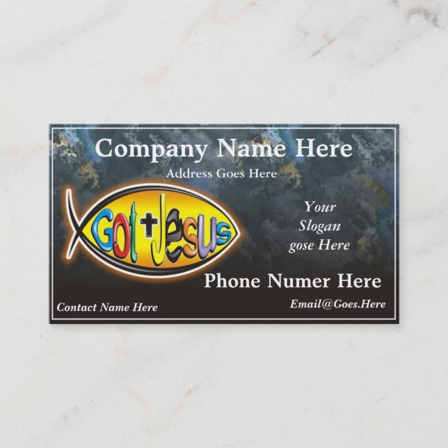Jesus Fish Business Card (Front)