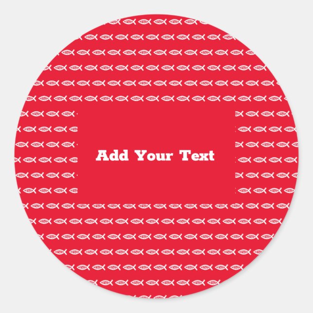 Jesus Fish Christian ichthys Symbol  Classic Round Sticker (Front)