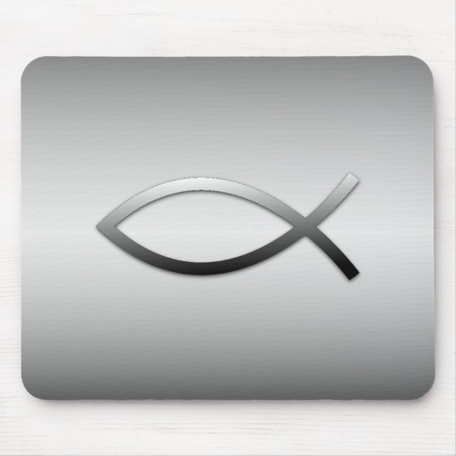 Jesus Fish Christian Ichthys Symbol Mouse Pad (Front)