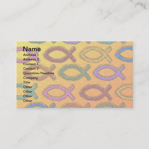 Customizable JESUS FISH DESIGN BUSINESS CARD TEMPLATES